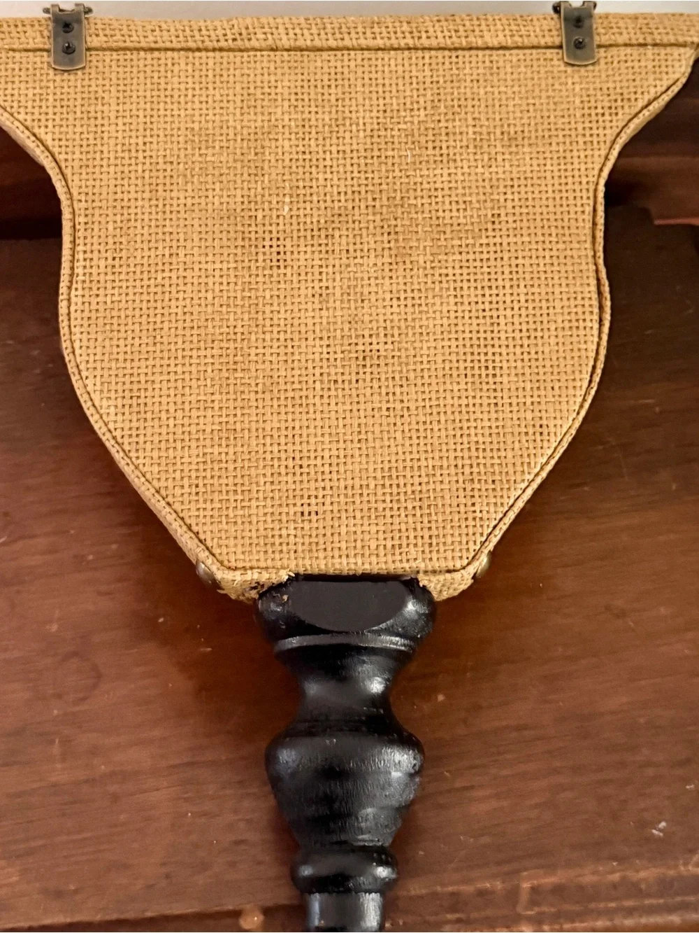 Burlap Covered Studded Vintage Style Wall Shelf Pocket Wall Shelf 11”x10”x5”